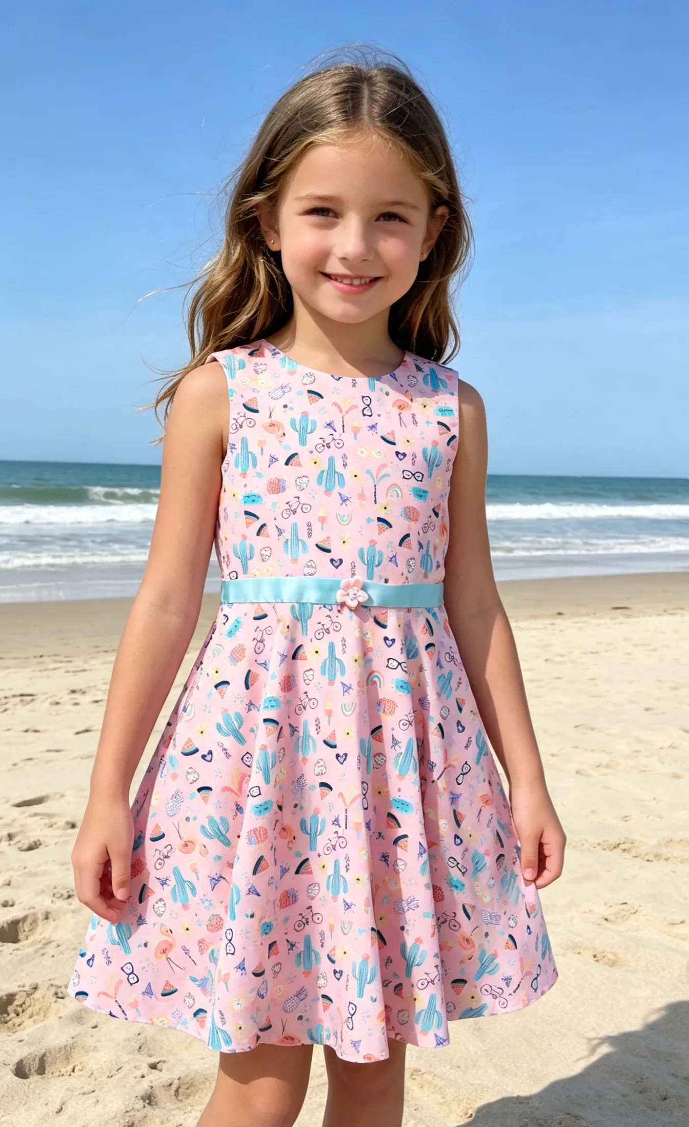 Mary pink beach dress