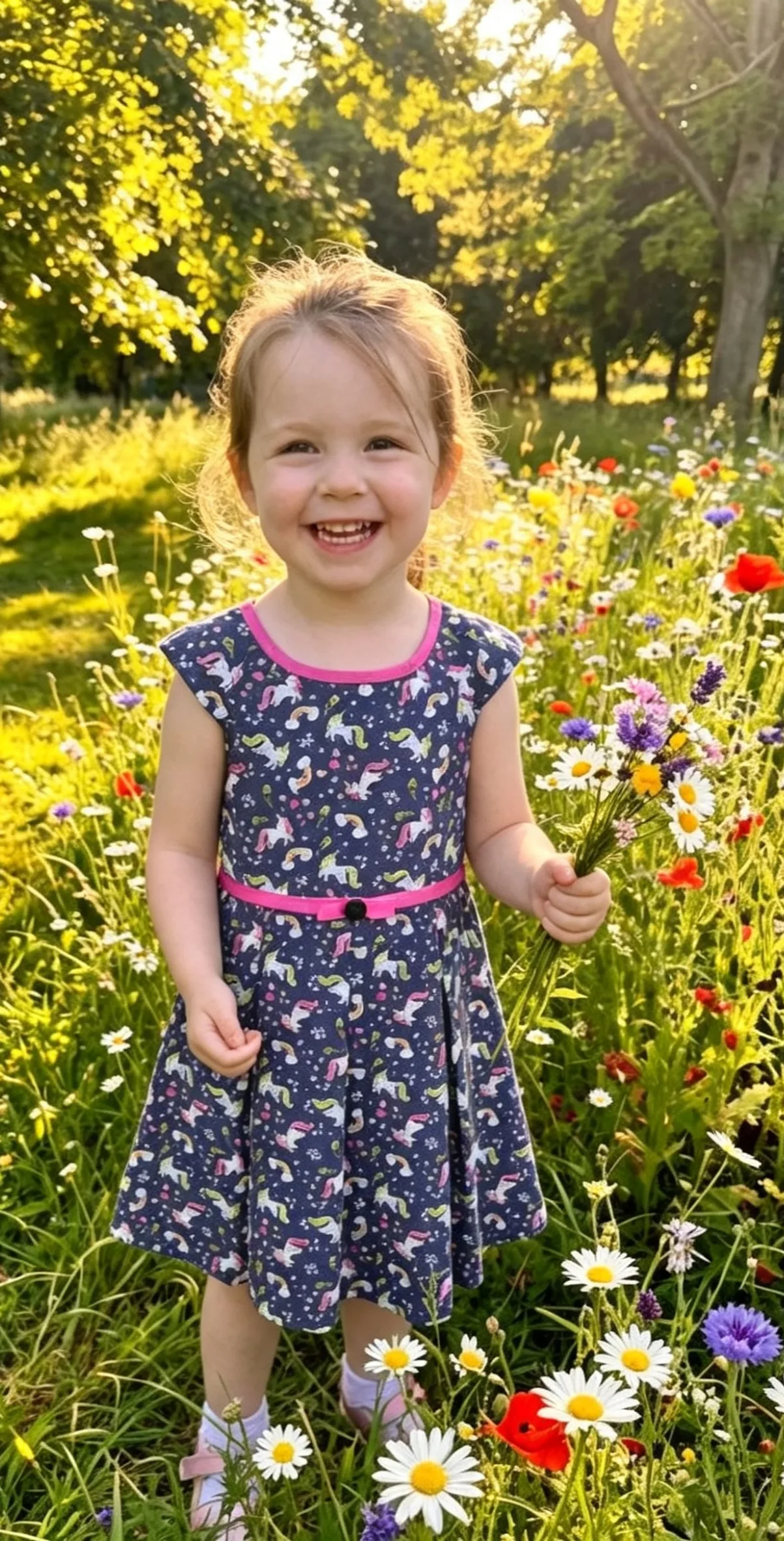 Darcy navy unicorn dress