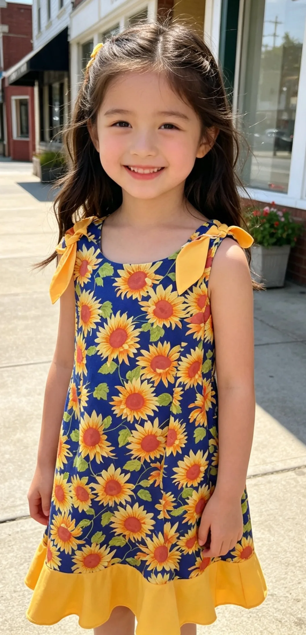 Mallory sunflower dress