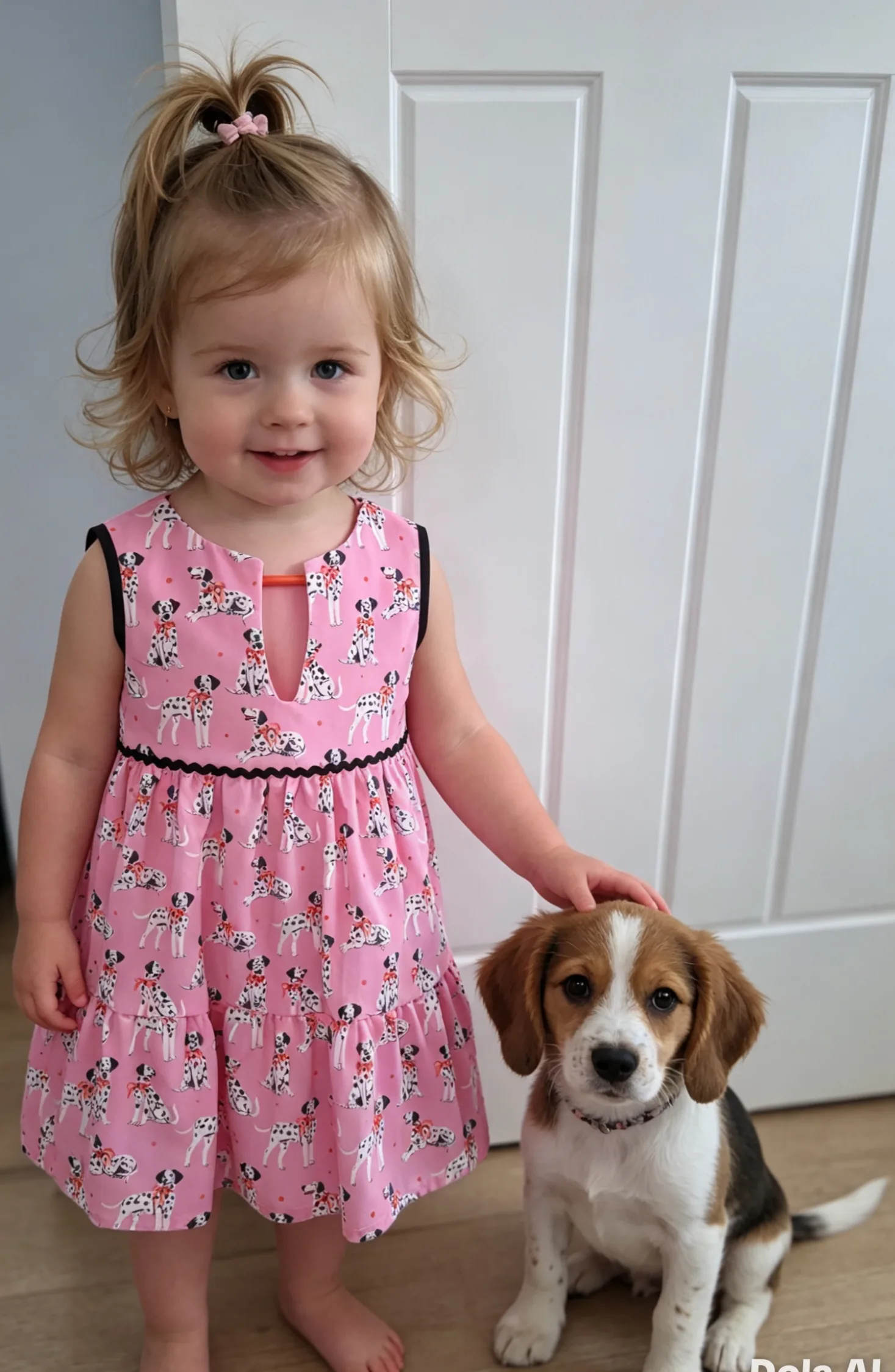 Ellie pink dalmation dress