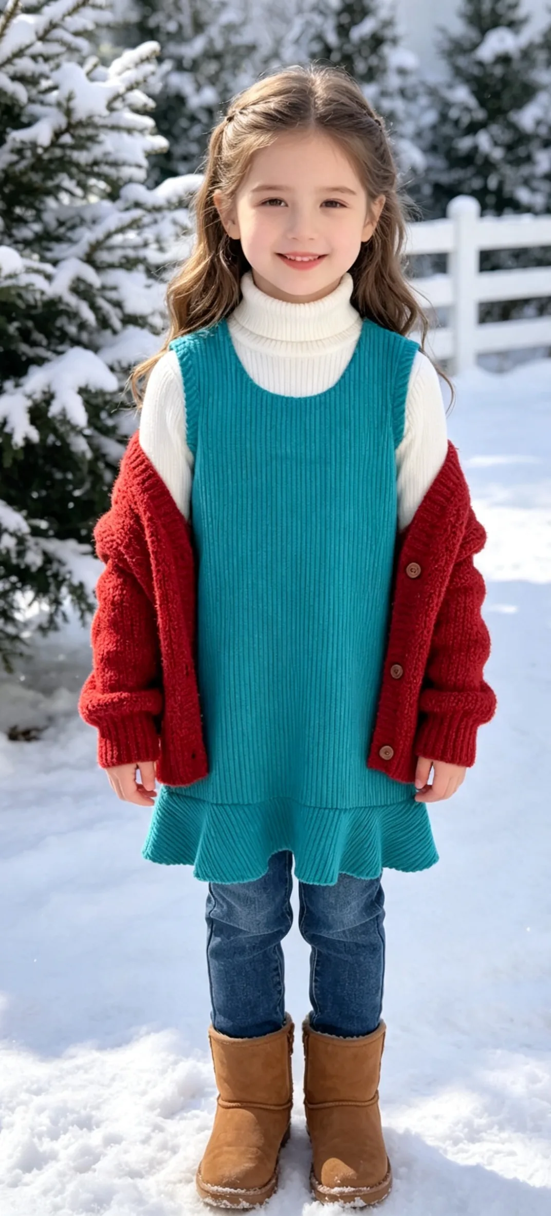 Mallory turquoise corduroy pinafore dress